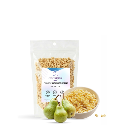 Gruszka Liofilizowana Grys 100% Naturalna nutrispace 100g