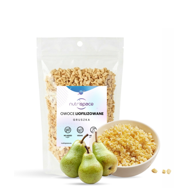 Gruszka Liofilizowana Grys 100% Naturalna nutrispace 200 g