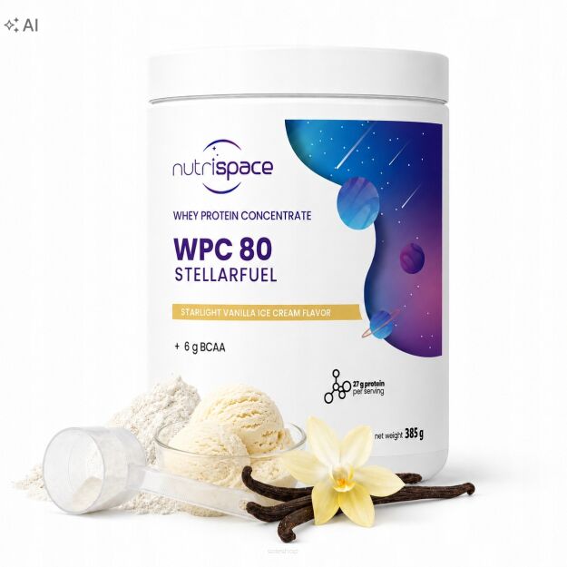 Białko WPC 80 Nutrispace Lody Waniliowe Koncentrat Białka Serwatki 385g