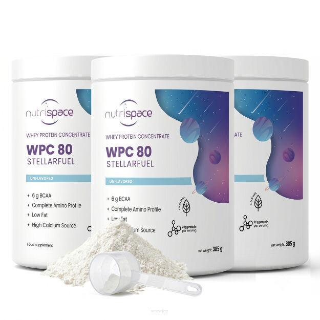 Zestaw Odżywka Białko nutrispace WPC 80 100% Naturalna 3x 385g
