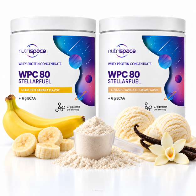 nutrispace WPC 80 Białko Zestaw 2x385g Koncentrat Białka Serwatki 2 Smaki