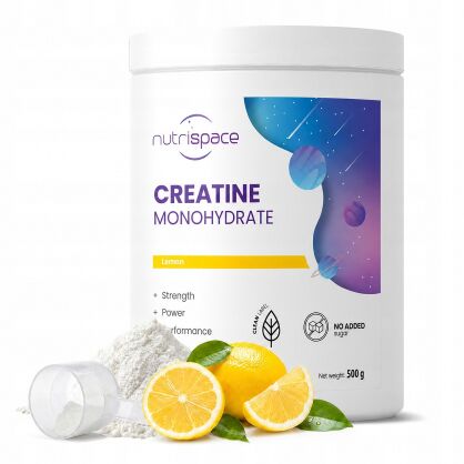 Kreatyna Monohydrat 500 g Cytrynowy Siła Mięśnie Moc nutrispace
