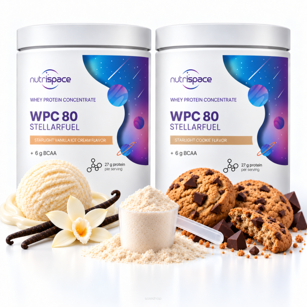 nutrispace WPC 80 Białko Zestaw 2x385g Koncentrat Białka Serwatki 2 Smaki
