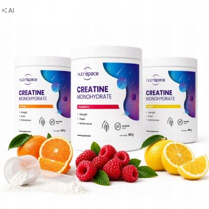 nutrispace Kreatyna Monohydrat 3x500g Zestaw 3 Smaki Kreatyny