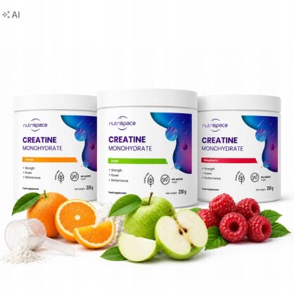 nutrispace Kreatyna Monohydrat Zestaw 3 Smaki 3x250g