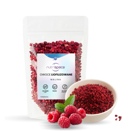 Malina Liofilizowana Grys 100% Naturalna nutrispace 300 g