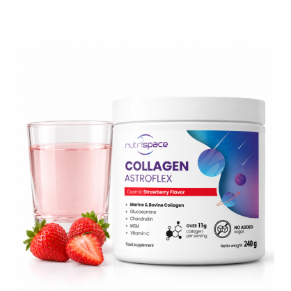 Kolagen na Stawy Wołowy Rybi 11417 mg Glukozamina MSM Truskawka 240 g