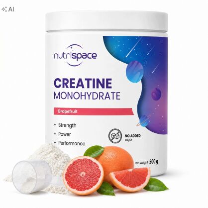 Kreatyna Monohydrat 500 g Grejpfrut Siła Mięśnie Moc nutrispace