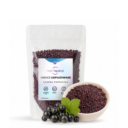 Czarna Porzeczka Liofilizowana Grys 100% Naturalna nutrispace 200 g