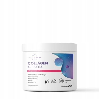 Kolagen na Stawy Malinowy 240g Proszek Regeneracja nutrispace Astroflex