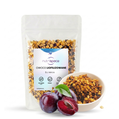 Śliwka Liofilizowana Grys 100% Naturalna nutrispace 300 g