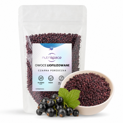 Czarna Porzeczka Liofilizowana Grys 100% Naturalna nutrispace 400 g
