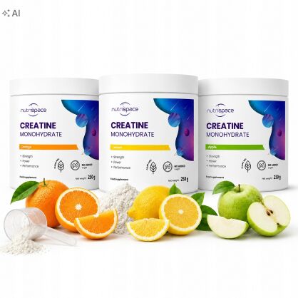 nutrispace Kreatyna Monohydrat 3x250g Zestaw 3 Smaki Kreatyny