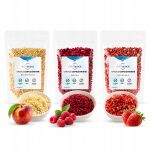 Owoce liofilizowane MIX Malina Brzoskwinia Truskawka 3x50g grys do owsianki - 7