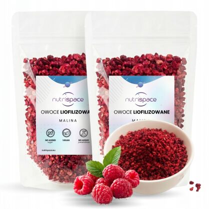 Owoce liofilizowane grys Malina 150g zestaw 100g+50g do owsianki deserów