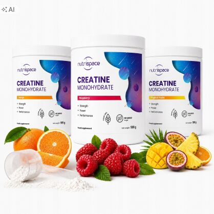 nutrispace Kreatyna Monohydrat 3x500g Zestaw 3 Smaki Kreatyny