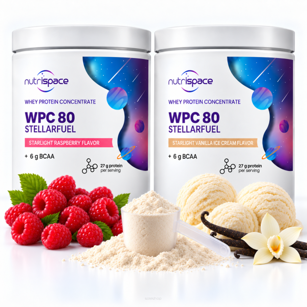 nutrispace WPC 80 Białko Zestaw 2x385g Koncentrat Białka Serwatki 2 Smaki