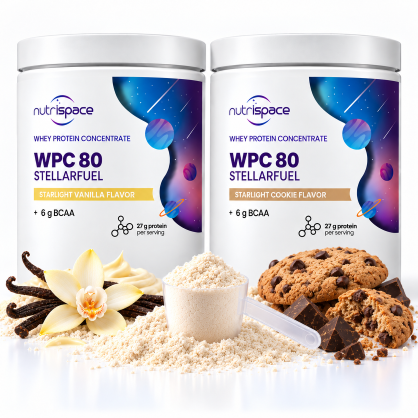 nutrispace WPC 80 Białko Zestaw 2x385g Koncentrat Białka Serwatki 2 Smaki