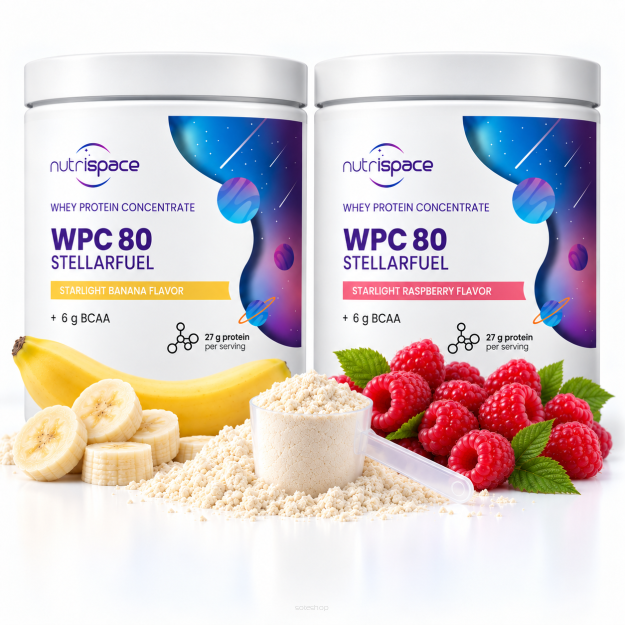 nutrispace WPC 80 Białko Zestaw 2x385g Koncentrat Białka Serwatki 2 Smaki