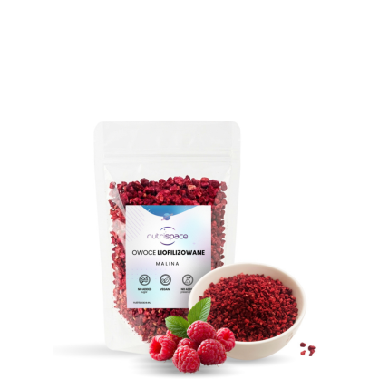 Malina Liofilizowana Grys 100% Naturalna nutrispace 100g