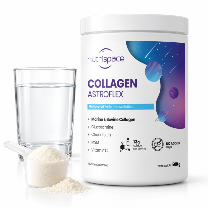 Kolagen na Stawy Wołowy Rybi 13000 mg Glukozamina Chondroityna MSM 500 g Nutrispace Wit C