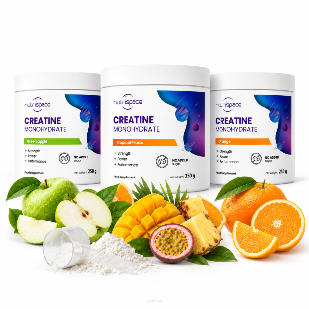 nutrispace Kreatyna Monohydrat 3x250g Zestaw 3 Smaki