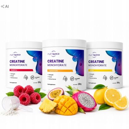 nutrispace Kreatyna Monohydrat 3x250g Zestaw 3 Smaki