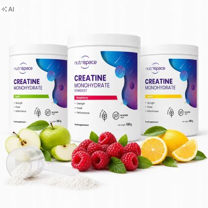 nutrispace Kreatyna Monohydrat 3x500g Zestaw 3 Smaki Kreatyny